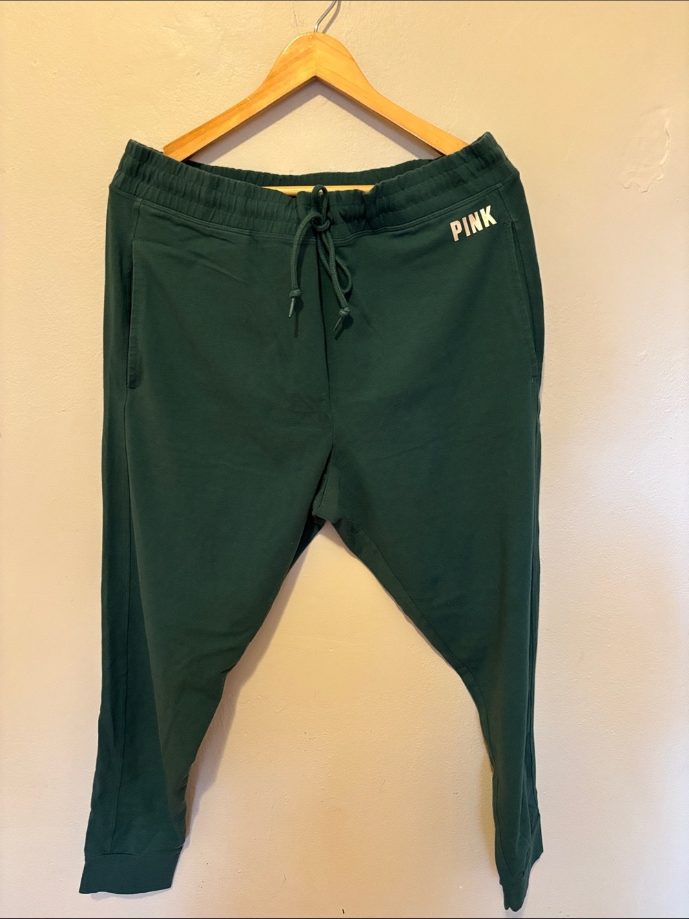 PINK Forest Green Relaxed Waist Joggers